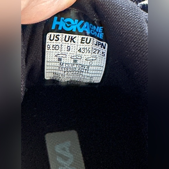 Hoka One One Clifton 8 Running Shoes Men Size 9.5D Gray Comfort Low Top Sneakers - Picture 6 of 11